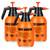3Pcs 1/2 Gallon Hand Pump Sprayer with Adjustable Nozzle, Orange