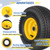 GICOOL (2 Pack) 15x6.00-6 Tubeless Tire and Wheel, 3" Offset Hub, 3/4" Bearing, 4 Ply, 15x6-6 Replacement Riding Lawn Mower Front Tires, Compatible with 100 and 300 Series John Deere Riding Mowers