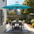 AckMizz Outdoor Patio Umbrella with Push Button Tilt, 9 ft Aqua Blue