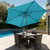 AckMizz Outdoor Patio Umbrella with Push Button Tilt, 9 ft Aqua Blue
