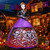COMIN 9FT Halloween Inflatables Skull Lady Day of the Dead Yard Decorations