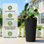 Diyfire 24" Tall Planters for Outdoor Plants Set of 2 - Round Black