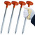 WANSRUYI Rebar Survey Marker Stakes, 12 Inch Long - 1.35 LB Heavy Duty, Hi-Vis Orange (4 Pack)