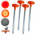 WANSRUYI Rebar Survey Marker Stakes, 12 Inch Long - 1.35 LB Heavy Duty, Hi-Vis Orange (4 Pack)