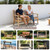 LCYY.TG Porch Swing Cushions, Outdoor Swing Replacement Cushions 3 Seater with Backrest, Waterproof Bench Cushion with Ties,for Patio,Porch, Garden,Backyard (Khaki 60 * 40 in)