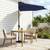 JEAREY 9 ft Half Outdoor Patio Umbrella w/Crank, Navy