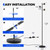 Barrina T1X3 Standing Grow Lights for Indoor Plant, 6FT 30W 5000K High PPFD