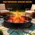 Zzuvjoy 36 Inch Fire Pit Ring, Large Outdoor Campfire Pit for Patio Backyard Garden, Smokeless Steel Firepit with Air Vent for Efficient Burning & Anti-Rust Coating, Black Steel