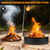 Zzuvjoy 36 Inch Fire Pit Ring, Large Outdoor Campfire Pit for Patio Backyard Garden, Smokeless Steel Firepit with Air Vent for Efficient Burning & Anti-Rust Coating, Black Steel