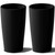 SnugNiture Set of 2 Round Tall Planters 22 Inch, Large Planter for Indoor Outdoor Plants, Modern Flower Pot Containers Large Decorative Tree Planter, Black