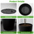SnugNiture Set of 2 Round Tall Planters 22 Inch, Large Planter for Indoor Outdoor Plants, Modern Flower Pot Containers Large Decorative Tree Planter, Black