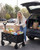 30.3" Long Collapsible Grocery Wagon Cart with Wheels Foldable Wagons