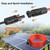 MOOKEERF Solar Panel Extension Cable - 10AWG 50FT Solar Wire with Waterproof Male & Female Connectors for RV, Home, Boat, Car (Red + Black)