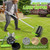 Failenfeivp Rolling Lawn Aerator Tool Heavy Duty Manual Push Aerator Lawn Tool with 42 Spikes Lawn Aerator Spike Tool for Maintaining Garden Yard Soil Health(Green,70IN)