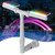 POOLHACKER Solar Pool Fountain with 10-Color LED Lights, Newly Refined Streamlined Design, Auto Dusk Sensor & Timer, Remote Control, Dual-Head Adjustable Spray for Above & Inground Pools