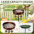 3" Deep Metal Bird Bath for Outside, Removable 12" Dia Vintage Bird Baths Bowl for Outdoors with Stable 5-Prong Stake, 37" H Freestanding Birdbath for Garden Patio Yard Lawn (Brush Bronze)