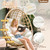 Tycdiose Outdoor Swing Egg Chair Cushion Waterproof, Thicken Hanging Basket Egg Chair Cushion Replacement Papasan Chairs Cushions with Headrest Pillow, Larger Round Cushions for Eggs Chairs (Cream)