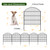 Metal Garden Fence 28 in x 11.7 ft, Dog Fence Outdoor for Yard
