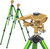 LIULO TOOL 2 Pack Large Impact Sprinkler on Tripod Base, Heavy Duty Zinc Alloy Sprinkler for Yard with Adjustable Head and Extendable Tripod, 360 Full Coverage Irrigation Tool for Lawn Garden