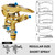 LIULO TOOL 2 Pack Large Impact Sprinkler on Tripod Base, Heavy Duty Zinc Alloy Sprinkler for Yard with Adjustable Head and Extendable Tripod, 360 Full Coverage Irrigation Tool for Lawn Garden