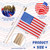 Batiyeer 500 Pcs Small American Flags on Stick with Golden Spear Tops