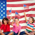 Batiyeer 500 Pcs Small American Flags on Stick with Golden Spear Tops