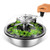 MELONFARM 13 inch Leaf Bowl Trimmer, Bowl Trimmer with Switchable Stainless Steel Blades & Clear Visibility Dome, Hand Twist Spin Cutting Bud Trimmer for Buds, Flowers, Hydroponics Plants