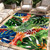 Arenarug 8x10 Monstera Tropical Outdoor Rug Waterproof, Colorful