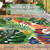 Arenarug 8x10 Monstera Tropical Outdoor Rug Waterproof, Colorful