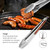 FJNATINH Heavy-Duty Grilling Accessories Rose Wooden BBQ Grilling Tools Set,Outdoor Grill Set with Spatula, Fork, Brush & Tongs,Essential Accessories for Barbecue & Grill. Ideal Gift for Men