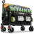 EAYNON 38" L Collapsible Foldable Extended Wagon,440lbs Weight Capacity with 220L Heavy Duty Folding Cart, Utility Wagon with Side Storage Pockets& Drink Holders,Black
