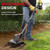 SOARFLY Cordless Tiller Cultivator 9" Width 6.6" Depth, 2×4.0Ah Batteries