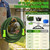 NON-EXPANDABLE Garden Hose 50ft x5/8'', Heavy Duty Flexible Water Hose with 10-Function Sprayer, Lightweight, Leak Proof, Durable Fabric Skin, Pressure Resistant for Yard, Outdoor