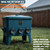 ZINZINULER Large Automatic Port Chicken Feeder and Cup Waterer Set - Chicken Coop Accessories, No Waste Poultry Feeder, 9 Gallon/50 Pounds (Cyan)
