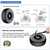 Cubesprings 11x4.00-5 Lawn Mower Tires Flat Free Black Rim -2Pack