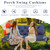 Porch Swing Cushions 60x40 Inch, 5" Extra Thick Waterproof Outdoor Swing Seat Cushion with Backrest & 8 Non-Slip Ties PP Cotton + Memory Foam Fill, Fade-Resistant 3-Seater Replacement for Patio Bench