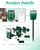 G-Jyuncyou Solar Animal Repellent Ultrasonic Deer Deterrent - 2 Pack Waterproof Adjustable Large Solar Panel with Power Indicator, Motion Sensor & Outdoor Animal Repeller to Deter Cat, Coyote, Raccoon