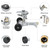 STYDDI Metal Pulsating Sprinkler on in-Series Metal Wheeled Base, Adjustable Circular Water Sprinkler for Medium to Large Circular Lawn, Yard, Garden and Large Areas, Coverage up to 6,360 Sq. ft
