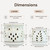 Thriving Thicket Set of 2 White Beige Vintage Owl and Leaves 4.5 + 6 Inch Orchid Pots with Holes, Premium Stoneware Ceramic Orchid Planters for Repotting with Drainage Holes