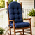 Rocking Chair Cushions, Indoor/Outdoor Adirondack Chair Cushion, Waterproof and Fade-Resistant Rocking Chairs Pads, Non-Slip Tufted High Back Patio Chairs Cushion with Ties, 44x19x4 Inch, Navy Blue