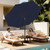 MEWAY 9ft Patio Umbrella Outdoor Table Umbrellas with Push Button Tilt and Crank, Market Umbrella 8 Sturdy Ribs for Deck, Garden, Pool and Backyard, Navy