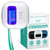 Bril UV-C Toothbrush Sanitizer and Holder – Wall Mounted, Rechargeable, 30-Day Battery, Magnetic Mount, Fits Electric and Manual Brushes, Portable Travel Case, Auto-Shutoff – White