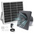 Solar Exhaust Fan, 25W Solar Panel + 8" Ventilation Vent Fan, with Power Adapter, Anti-backflow Valve, High Speed Solar Powered Exhaust Fan with Bracket for Shed, Chicken Coop, Greenhouse, Dog House