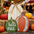 DECSPAS Fall Decorations for Home & Outdoor, 24" White Pumpkin Wood Porch Standing Decor - 3 Pack Red, White, Green Pumpkins for Front Door, Garden, Patio, Thanksgiving