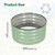 TECANA 3-Pack Round Raised Garden Bed Outdoor 2x2x1ft Planter Box, Avocado