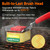 Bristle-Free Grill Brush with Heat-Resistant Kevlar Fiber Head, Red
