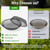 4Pcs 11.8" W Soil Sifter for Gardening, 2,4,6,8mm Grid Rock Sifter for 5 Gallon Bucket, Stainless Steel Fine Dirt Sifter, Compost Sifter for Capturing Dirt, Sand, Rocks, and Filtering Compost (Black)