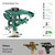 FANHAO Heavy Duty 360 Degree Pulsating Impact Sprinkler, Adjustable Lawn Sprinkler with Metal Base, Covers Up to 5,800 Sq. Ft, Large Area Irrigation System for Lawn, Garden Plant & Patio Cooling