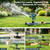 FANHAO Heavy Duty 360 Degree Pulsating Impact Sprinkler, Adjustable Lawn Sprinkler with Metal Base, Covers Up to 5,800 Sq. Ft, Large Area Irrigation System for Lawn, Garden Plant & Patio Cooling