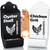 CluckRoots Chicken Grit and Oyster Shell Feeder Combo, No-Spill Metal